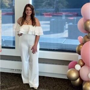 Windsor White Jumpsuit - Size L